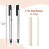 image:imageMr Pen Pen Style Eraser Set 2 Pack Square amp Round Tip  Precision Pencil Erasers Retractable Silver Eraser Pens for Drawing Sketching Detail Correction Office amp School SuppliesSilver