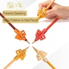 image:imageMr Pen Pencil Grips for Kids Handwriting 4 Pack with 4 Clips  Bright Colors Flexible Silicon Pencil Holder for Kids Right amp LeftHandedAutumn Colors