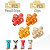 image:imageMr Pen Pencil Grips for Kids Handwriting 4 Pack with 4 Clips  Bright Colors Flexible Silicon Pencil Holder for Kids Right amp LeftHandedAutumn Colors