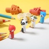 image:imageMr Pen Pencil Grips for Kids Handwriting 4 Pack with 4 Clips  Bright Colors Flexible Silicon Pencil Holder for Kids Right amp LeftHandedAutumn Colors