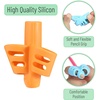 image:imageMr Pen Pencil Grips for Kids Handwriting 4 Pack with 4 Clips  Bright Colors Flexible Silicon Pencil Holder for Kids Right amp LeftHandedBlue  Green  Orange  Pink