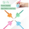 image:imageMr Pen Pencil Grips for Kids Handwriting 4 Pack with 4 Clips  Bright Colors Flexible Silicon Pencil Holder for Kids Right amp LeftHandedBlue  Green  Orange  Pink