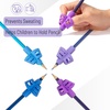 image:imageMr Pen Pencil Grips for Kids Handwriting 4 Pack with 4 Clips  Bright Colors Flexible Silicon Pencil Holder for Kids Right amp LeftHandedSpace Colors