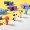 image:imageMr Pen Pencil Grips for Kids Handwriting 4 Pack with 4 Clips  Bright Colors Flexible Silicon Pencil Holder for Kids Right amp LeftHandedSpace Colors