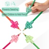 image:imageMr Pen Pencil Grips for Kids Handwriting 4 Pack with 4 Clips  Bright Colors Flexible Silicon Pencil Holder for Kids Right amp LeftHandedSpring Colors