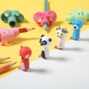 image:imageMr Pen Pencil Grips for Kids Handwriting 4 Pack with 4 Clips  Bright Colors Flexible Silicon Pencil Holder for Kids Right amp LeftHandedSpring Colors