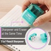image:imageMr Pen Pencil Sharpener amp Eraser 4 Pack  2in1 Manual Sharpeners with Canister 2 Sharpening Holes for Standard amp Jumbo Pencils Colorful Dual Hole Design for SchoolRed  Purple  Blue  Green