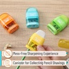 image:imageMr Pen Pencil Sharpener amp Eraser 4 Pack  2in1 Manual Sharpeners with Canister 2 Sharpening Holes for Standard amp Jumbo Pencils Colorful Dual Hole Design for SchoolYellow  Orange  Blue  Green