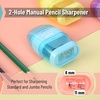 image:imageMr Pen Pencil Sharpener amp Eraser 4 Pack  2in1 Manual Sharpeners with Canister 2 Sharpening Holes for Standard amp Jumbo Pencils Colorful Dual Hole Design for SchoolMacaron Colors