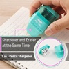 image:imageMr Pen Pencil Sharpener amp Eraser 4 Pack  2in1 Manual Sharpeners with Canister 2 Sharpening Holes for Standard amp Jumbo Pencils Colorful Dual Hole Design for SchoolColorful Eraser