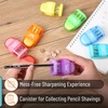 image:imageMr Pen Pencil Sharpener amp Eraser 4 Pack  2in1 Manual Sharpeners with Canister 2 Sharpening Holes for Standard amp Jumbo Pencils Colorful Dual Hole Design for SchoolBright Colors
