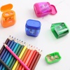 image:imageMr Pen Pencil Sharpeners Manual 12 Pack Dual Hole Colorful  Bulk Handheld Pencil Sharpener Compatible with Standard and Jumbo Pencils Snapon Lid Stainless Steel Blade