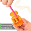 image:imageMr Pen Pencil Sharpeners Manual 12 Pack Dual Hole Colorful  Bulk Handheld Pencil Sharpener Compatible with Standard and Jumbo Pencils Snapon Lid Stainless Steel Blade