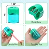 image:imageMr Pen Pencil Sharpeners Manual 24 Pack Dual Hole Colorful  Bulk Handheld Pencil Sharpener Compatible with Standard and Jumbo Pencils Snapon Lid Stainless Steel Blade
