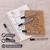 image:imageMr Pen Permanent Markers 12 Pack Black Fine Tip  Aesthetic Black Markers Bulk Fine Tip Markers Quick Dry Durable Marks on Paper Glass Ceramic Plastic Wood Rock