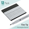 image:imageMr Pen Permanent Markers 12 Pack Black Fine Tip  Aesthetic Black Markers Bulk Fine Tip Markers Quick Dry Durable Marks on Paper Glass Ceramic Plastic Wood Rock