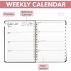image:imageMr Pen Planner 20262027July 2026  June 2027 with Tabs  A5 63 x 85 Black Hardcover Spiral Bound Weekly and Monthly Calendar Notebook