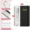 image:imageMr Pen Planner 20262027July 2026  June 2027 with Tabs  A5 63 x 85 Black Hardcover Spiral Bound Weekly and Monthly Calendar Notebook