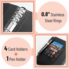 image:imageMr Pen Planner Binders A6 Black Leather Notebook Cover  Composition Notebook Cover Refillable Wallet Binder Planner Binder 6 Ring Leather Ring Binder Refillable Notebook BinderBlack