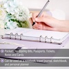 image:imageMr Pen Planner Binders A6 Black Leather Notebook Cover  Composition Notebook Cover Refillable Wallet Binder Planner Binder 6 Ring Leather Ring Binder Refillable Notebook BinderPurple