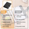 image:imageMr Pen Planner Binders A6 Black Leather Notebook Cover  Composition Notebook Cover Refillable Wallet Binder Planner Binder 6 Ring Leather Ring Binder Refillable Notebook BinderBlack