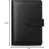 image:imageMr Pen Planner Binders A6 Black Leather Notebook Cover  Composition Notebook Cover Refillable Wallet Binder Planner Binder 6 Ring Leather Ring Binder Refillable Notebook BinderBlack