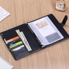 image:imageMr Pen Planner Binders A6 Black Leather Notebook Cover  Composition Notebook Cover Refillable Wallet Binder Planner Binder 6 Ring Leather Ring Binder Refillable Notebook BinderBlack
