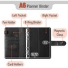image:imageMr Pen Planner Binders A6 Black Leather Notebook Cover  Composition Notebook Cover Refillable Wallet Binder Planner Binder 6 Ring Leather Ring Binder Refillable Notebook BinderBlack