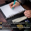 image:imageMr Pen Planner Binders A6 Black Leather Notebook Cover  Composition Notebook Cover Refillable Wallet Binder Planner Binder 6 Ring Leather Ring Binder Refillable Notebook BinderBlack