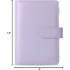 image:imageMr Pen Planner Binders A6 Black Leather Notebook Cover  Composition Notebook Cover Refillable Wallet Binder Planner Binder 6 Ring Leather Ring Binder Refillable Notebook BinderPurple