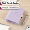 image:imageMr Pen Planner Binders A6 Black Leather Notebook Cover  Composition Notebook Cover Refillable Wallet Binder Planner Binder 6 Ring Leather Ring Binder Refillable Notebook BinderPurple