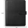 image:imageMr Pen Planner Binders A6 Black Leather Notebook Cover  Composition Notebook Cover Refillable Wallet Binder Planner Binder 6 Ring Leather Ring Binder Refillable Notebook BinderBlack