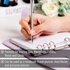 image:imageMr Pen Planner Binders A6 Black Leather Notebook Cover  Composition Notebook Cover Refillable Wallet Binder Planner Binder 6 Ring Leather Ring Binder Refillable Notebook BinderPurple