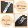 image:imageMr Pen Planner Binders A6 Black Leather Notebook Cover  Composition Notebook Cover Refillable Wallet Binder Planner Binder 6 Ring Leather Ring Binder Refillable Notebook BinderBlack