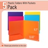 image:imageMr Pen Plastic Folders with Pockets 5 pcs  Aesthetic File Folder with Business Card Slot 2Pocket Folder Back to School Office Filing SuppliesBright Colors
