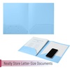image:imageMr Pen Plastic Folders with Pockets 5 pcs  Aesthetic File Folder with Business Card Slot 2Pocket Folder Back to School Office Filing SuppliesCoral Waves