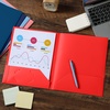 image:imageMr Pen Plastic Folders with Pockets 5 pcs  Aesthetic File Folder with Business Card Slot 2Pocket Folder Back to School Office Filing SuppliesCoral Waves