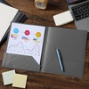 image:imageMr Pen Plastic Folders with Pockets 5 pcs  Aesthetic File Folder with Business Card Slot 2Pocket Folder Back to School Office Filing SuppliesGrey Spectrum