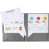 image:imageMr Pen Plastic Folders with Pockets 5 pcs  Aesthetic File Folder with Business Card Slot 2Pocket Folder Back to School Office Filing SuppliesGrey Spectrum