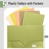 image:imageMr Pen Plastic Folders with Pockets 5 pcs  Aesthetic File Folder with Business Card Slot 2Pocket Folder Back to School Office Filing SuppliesHoneycomb