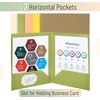 image:imageMr Pen Plastic Folders with Pockets 5 pcs  Aesthetic File Folder with Business Card Slot 2Pocket Folder Back to School Office Filing SuppliesHoneycomb
