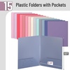image:imageMr Pen Plastic Folders with Pockets 5 pcs  Aesthetic File Folder with Business Card Slot 2Pocket Folder Back to School Office Filing SuppliesLavender Fields