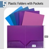 image:imageMr Pen Plastic Folders with Pockets 5 pcs  Aesthetic File Folder with Business Card Slot 2Pocket Folder Back to School Office Filing SuppliesOuter Space