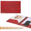 image:imageMr Pen Plastic Folders with Pockets 5 pcs  Aesthetic File Folder with Business Card Slot 2Pocket Folder Back to School Office Filing SuppliesTerracotta