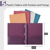 image:imageMr Pen Plastic Folders with Pockets and Prong 5 Pack Assorted Colors  Pocket Folders Folders with Prongs File Folders with Fasteners 2 Pocket Folder Folder with Pockets