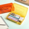 image:imageMr Pen Plastic Pencil Case Box 6 Pack  Large Crayon Marker Pen Organizer Bulk Plastic Bead Organizing Container with SnapTight Lids Clear Craft Storage BoxesYellow  Red Orange  Grass Green