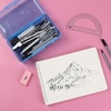 image:imageMr Pen Plastic Pencil Case Box 6 Pack  Large Crayon Marker Pen Organizer Bulk Plastic Bead Organizing Container with SnapTight Lids Clear Craft Storage BoxesPink  Blue