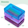 image:imageMr Pen Plastic Pencil Case Box 6 Pack  Large Crayon Marker Pen Organizer Bulk Plastic Bead Organizing Container with SnapTight Lids Clear Craft Storage BoxesSpace Colors