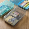 image:imageMr Pen Plastic Pencil Case Box 6 Pack  Large Crayon Marker Pen Organizer Bulk Plastic Bead Organizing Container with SnapTight Lids Clear Craft Storage BoxesBlue  Mint  Smoky