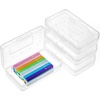 image:imageMr Pen Plastic Pencil Case Box 6 Pack  Large Crayon Marker Pen Organizer Bulk Plastic Bead Organizing Container with SnapTight Lids Clear Craft Storage BoxesClear